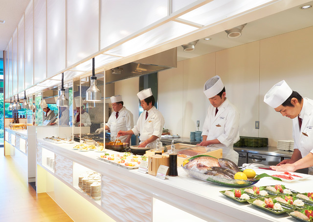 熟練の和の職人による日本の食を楽しめるライブキッチン