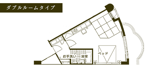 ダブルルームタイプ間取り図